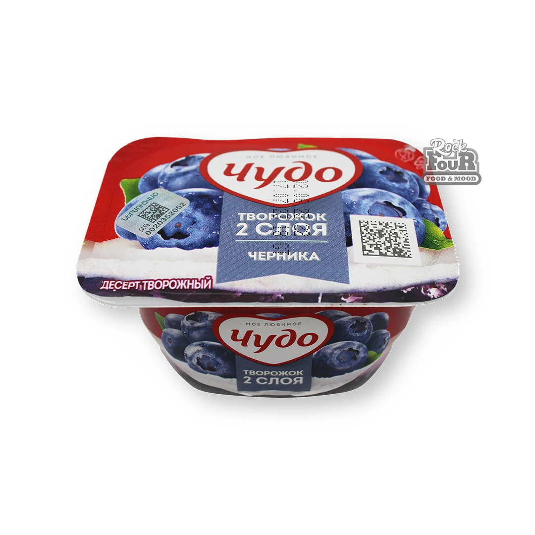 Կաթնաշոռային դեսերտ «Чудо» հապալաս 4% 100գ